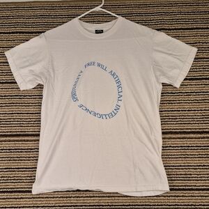 SCI-FI FANTASY Skateboards White‎ Blue Circle Pattern Cotton Mens Medium T Shirt
